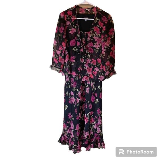 Believe‎ Sleeveless Dress with Sheer Jacket Size 10 - Picture 1 of 14